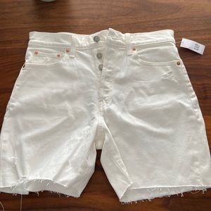 Gap white denim shorts